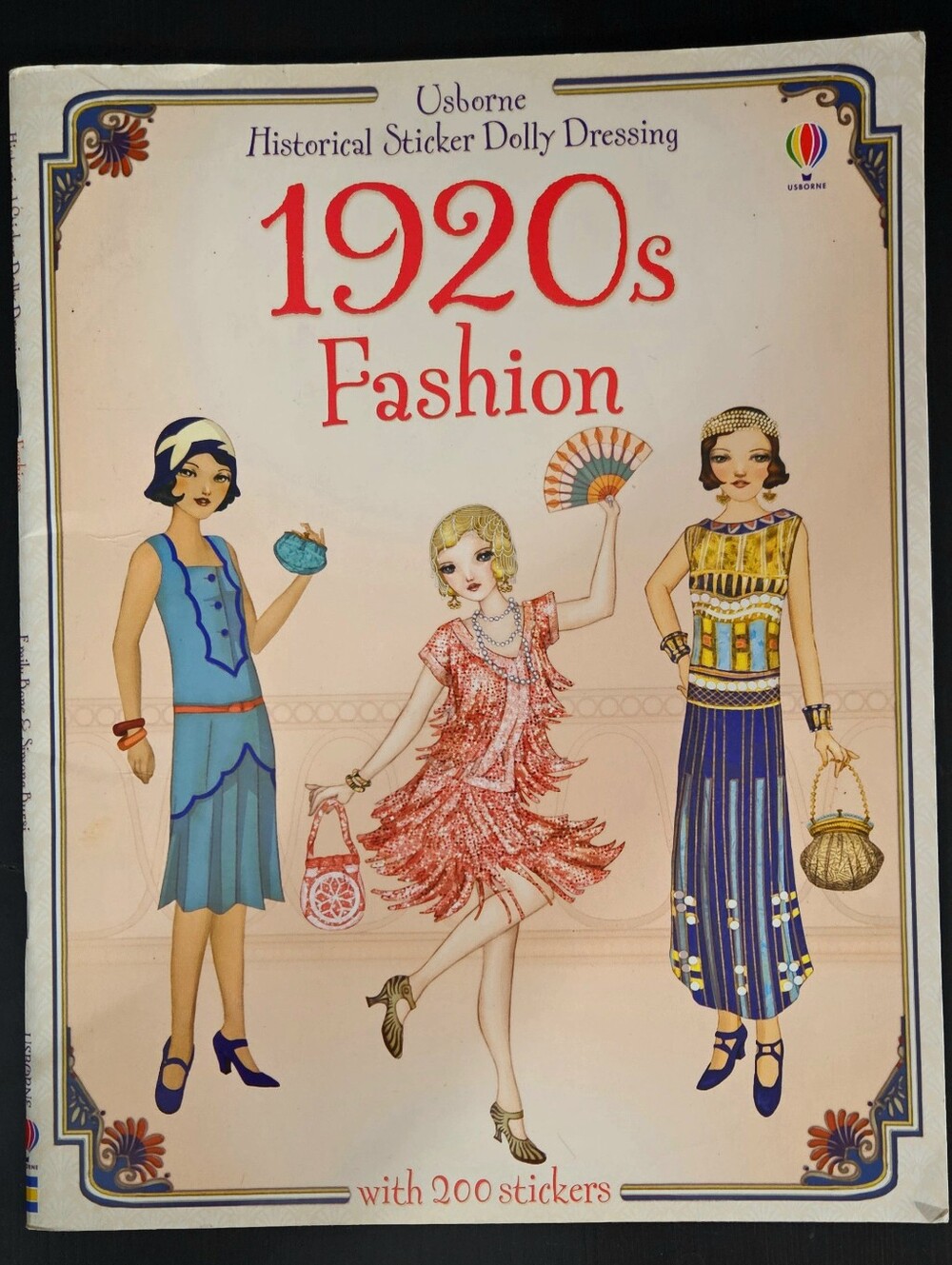 1920s Fashion Sticker Book, VG Condition, 180 Stickers remain (20 used) 9½x12 in